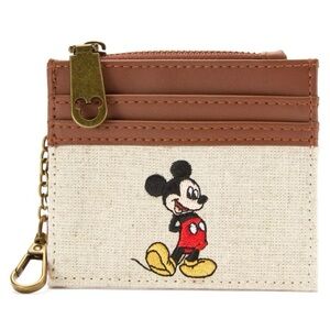 Disney Mickey Mouse Brown and Cream Key & Card Holder